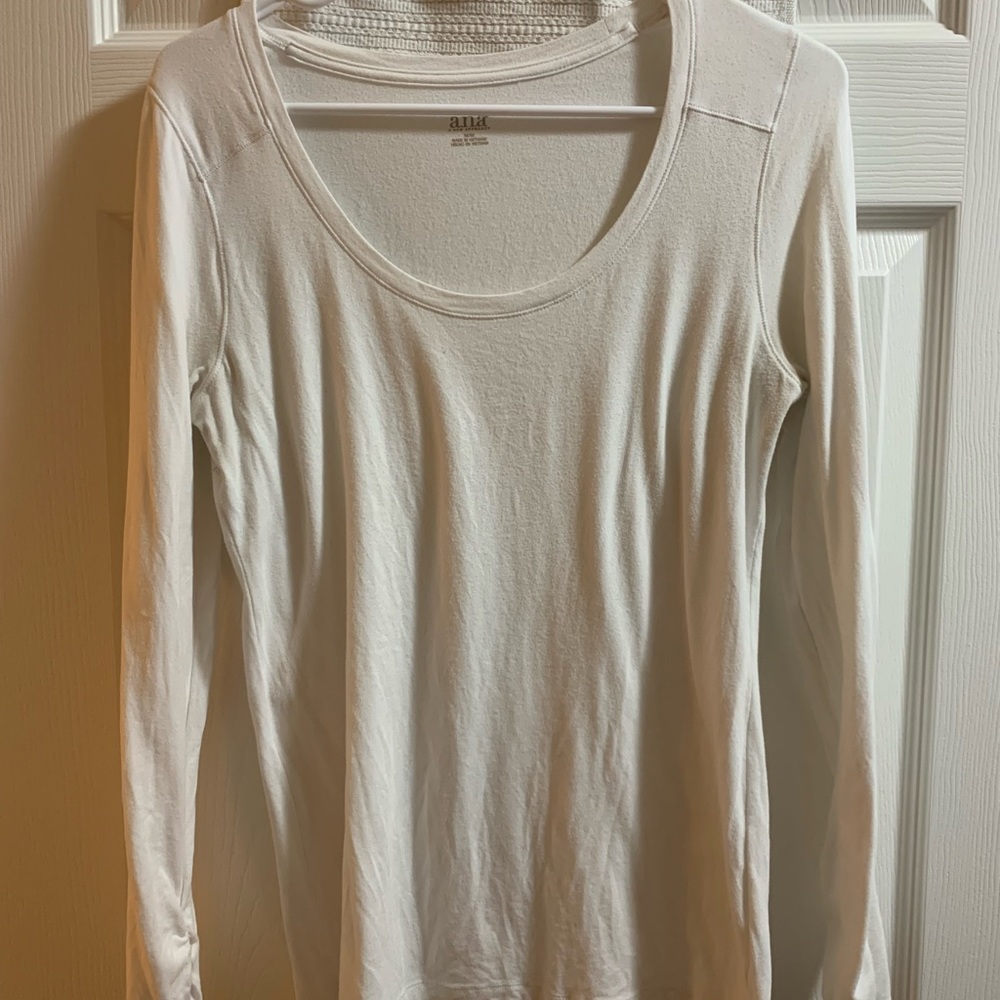 Long sleeve white layering shirt